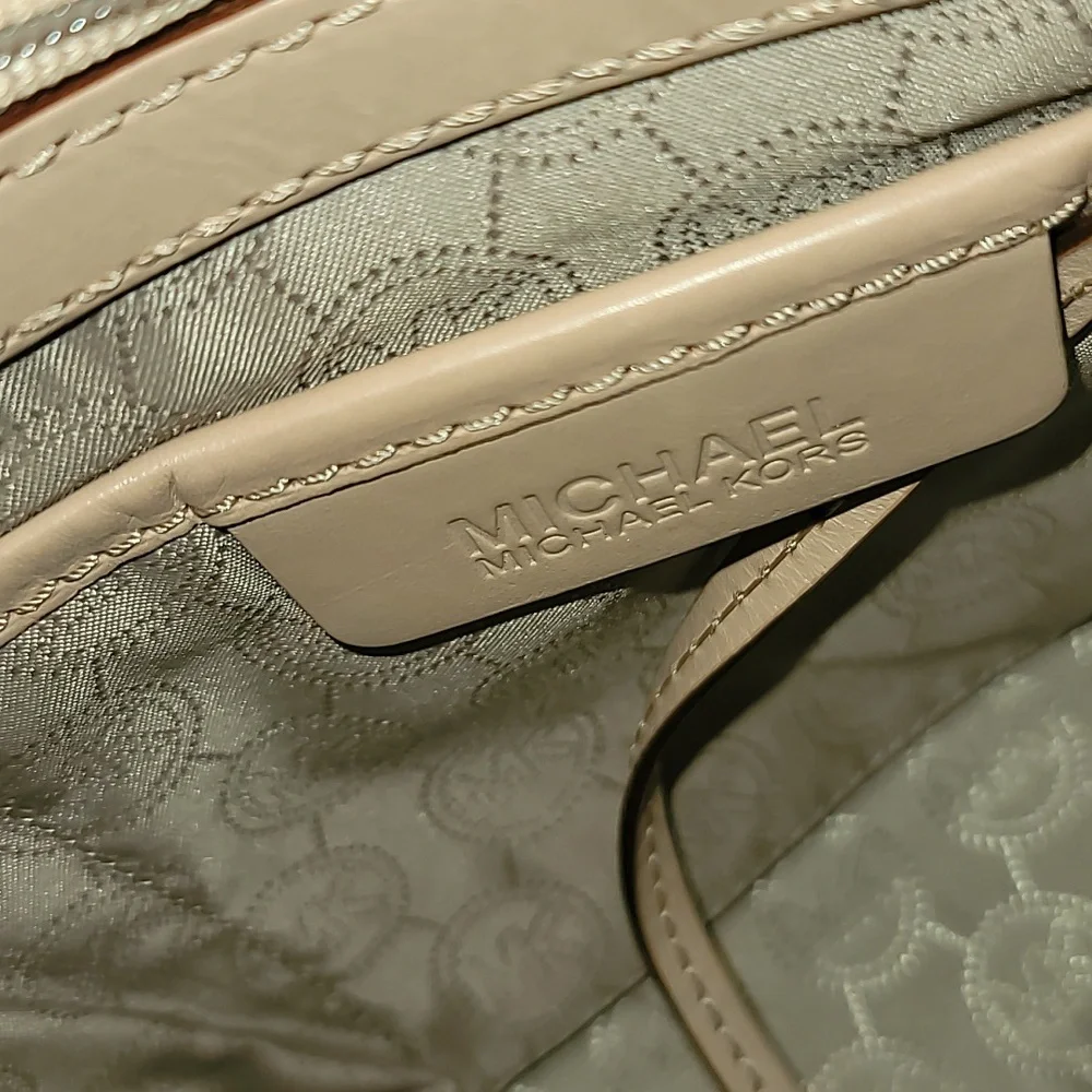 Michael Kors Zebra Pattern Shoulder Bag - Brown and Cream - Picture 6 of 14